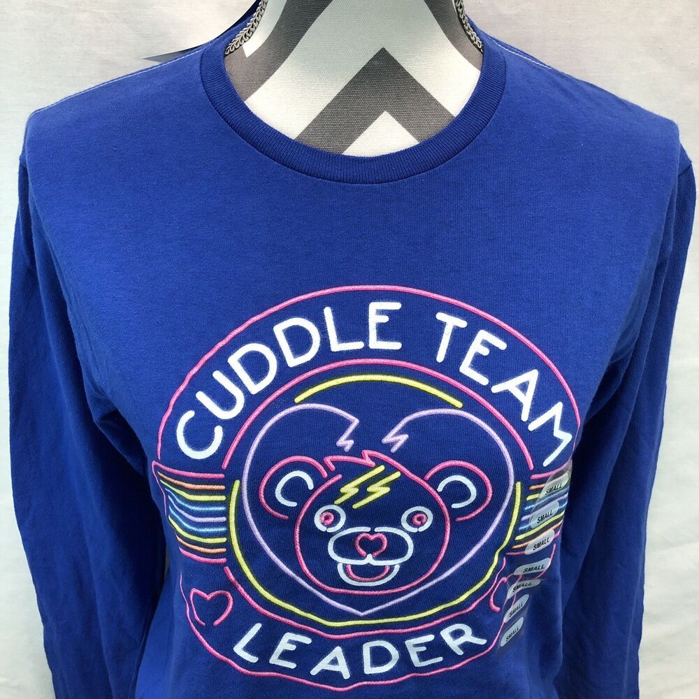 Fortnite T-Shirt Cuddle Team Leader Epic Long Sleeve Bear Blue Small NWT UU13